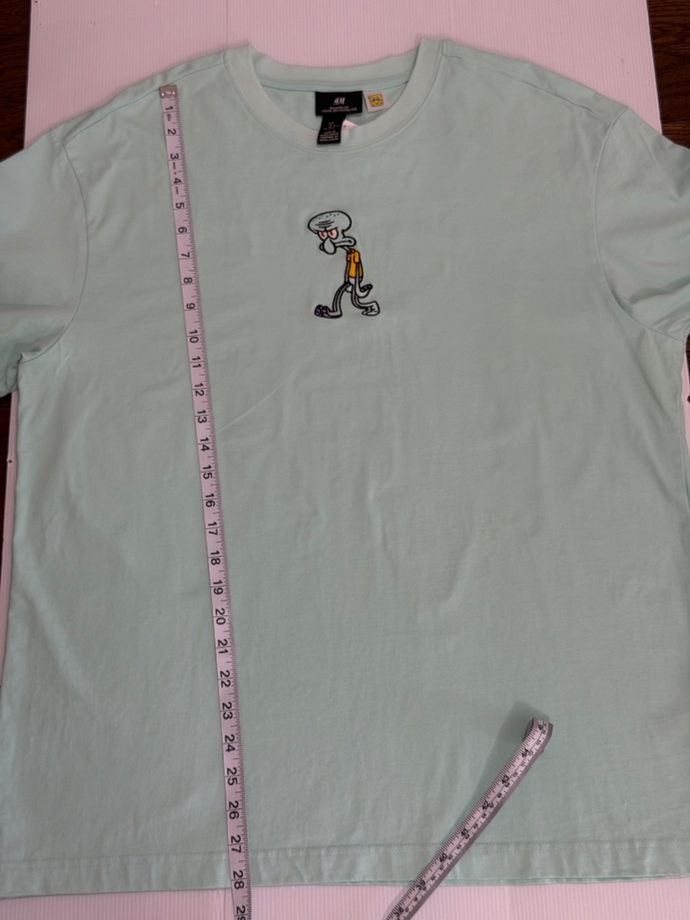 H&M x SpongeBob SquarePants Squidward Embroidered Relaxed Fit Tee - Large - Picture 6 of 6